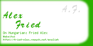 alex fried business card